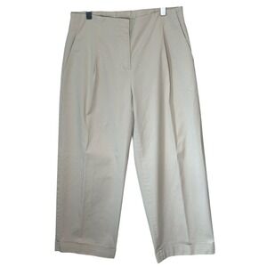 Antonelli Firenze Sz 42, US 6 Cropped Slacks Baggy Cuffed Wide Leg‎ Quiet Luxury